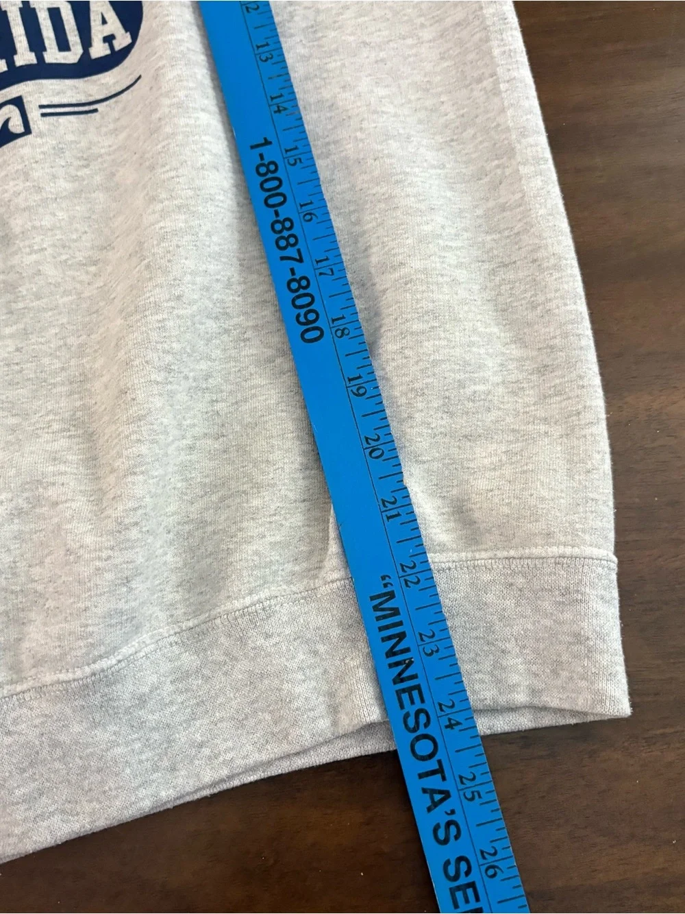 Adult Small Crewneck Sweatshirt Grey Blue Ft. Meyers Beach Florida Vacation